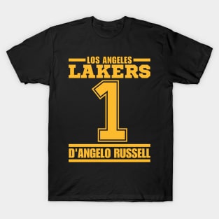 LA Lakers Russell 1 Basketball Player T-Shirt